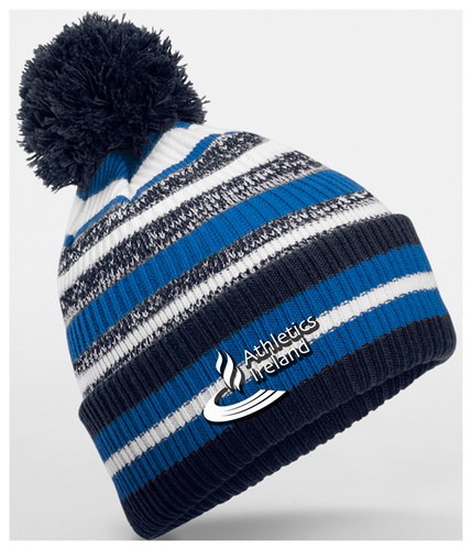 Athletics Ireland Striped Pom Pom Hat