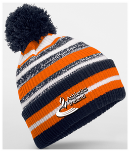 Athletics Ireland Striped Pom Pom Hat