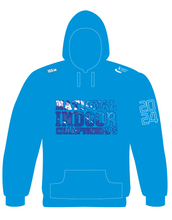 Load image into Gallery viewer, PRE-ORDER National Juvenile Indoors Day 2 2024 Hoodie (April 6th Names)