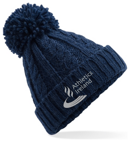 Athletics Ireland Cable Knit Pom Pom Hat